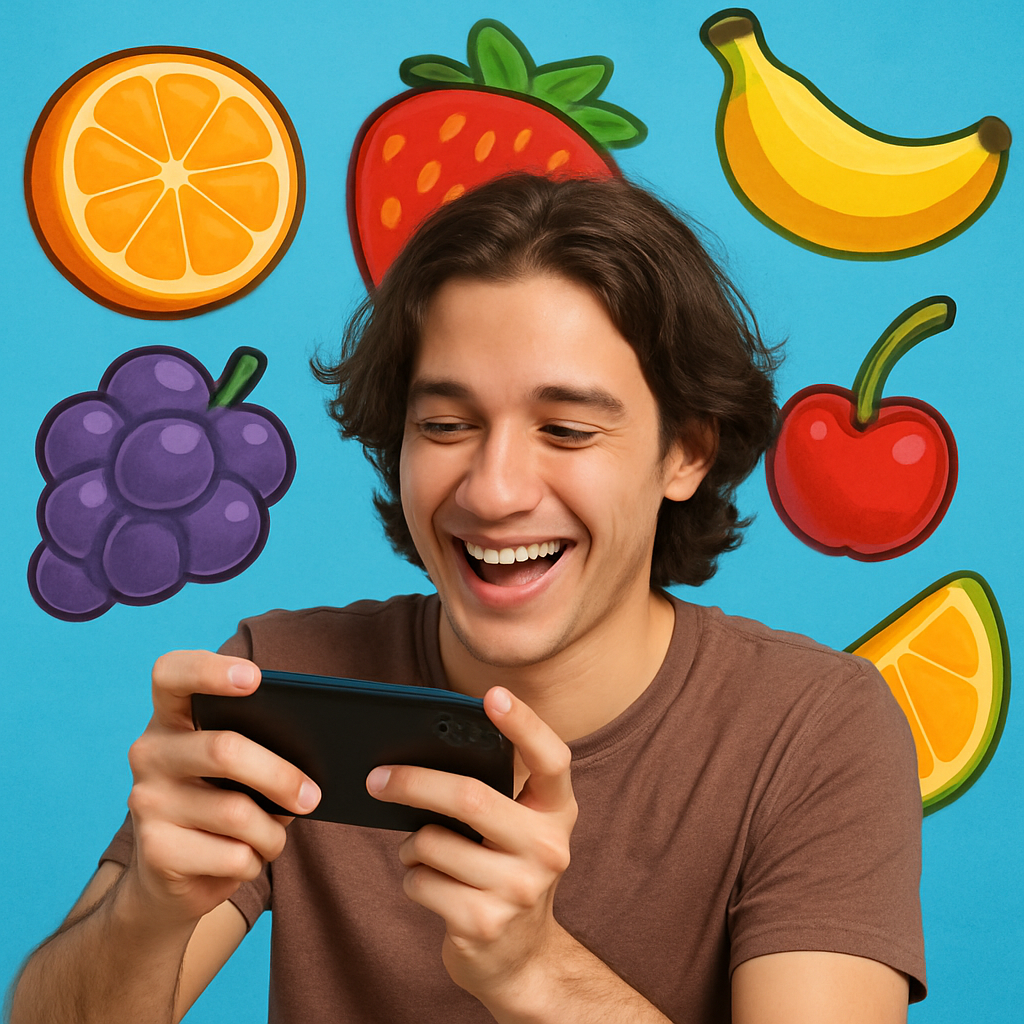 A happy player enjoying Fruit Smash Frenzy
